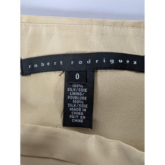 Robert Rodriguez Tan Midi Skirt with White Floral Detail - Picture 6 of 11